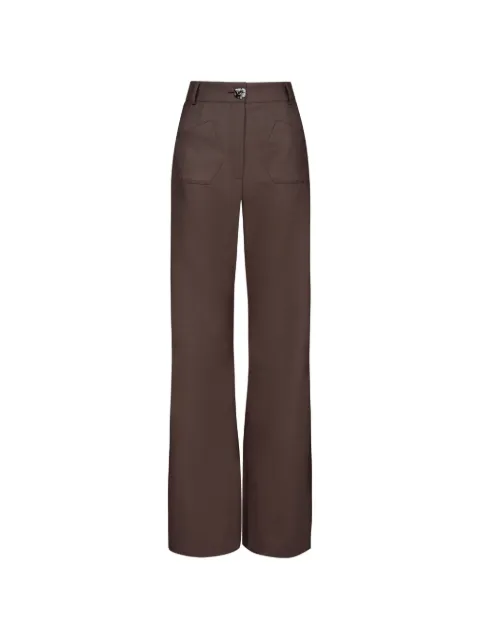 Violante Nessi Francis flared trousers Brown CO03FRCW