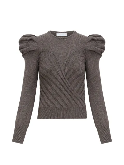 Violante Nessi structured-shoulder sweater Brown CO09YAKCA