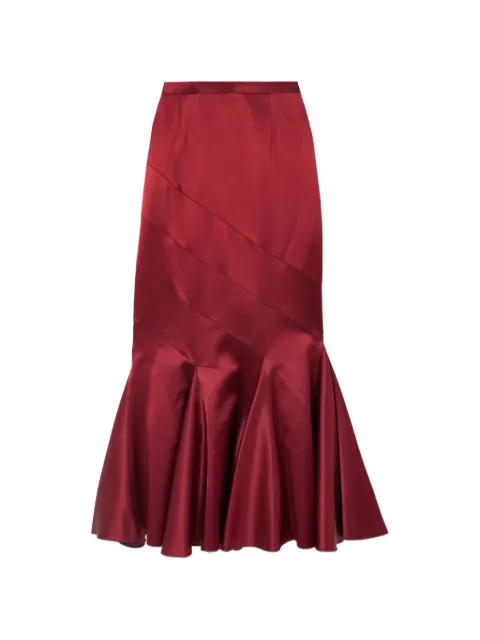 Violante Nessi Gentileschi mermaid-hem maxi skirt Red CO04GECA