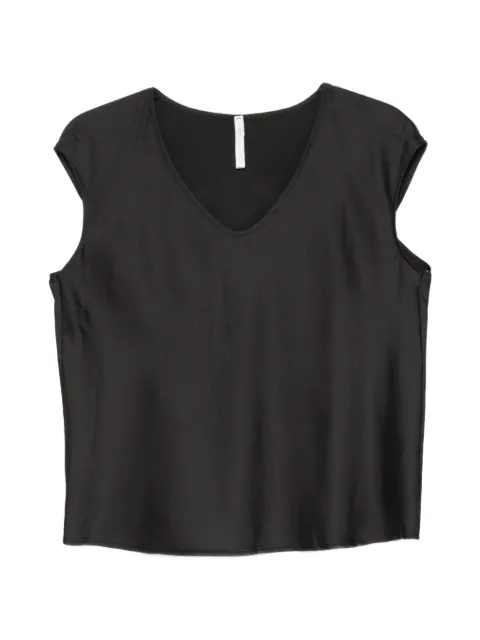 IMPERIAL V-neck sleeveless blouse Black REH0MDG
