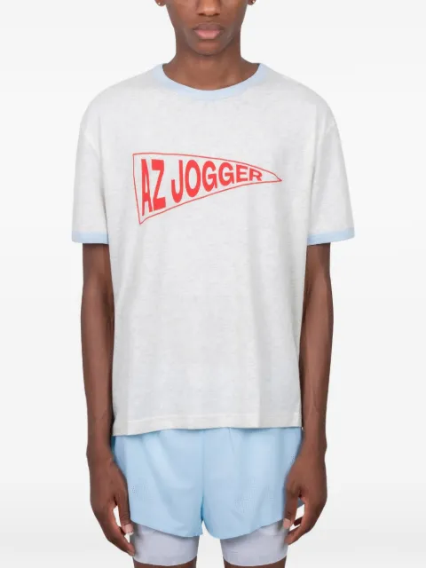 ALEX ZONO logo-print ringer T-shirt Grey AZDLARRINGERGREY