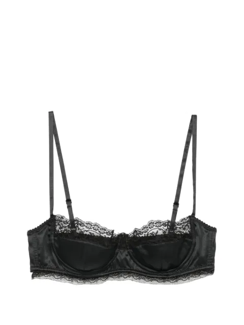 Dolce & Gabbana lace-trim satin bra Black O1E46TON0FX