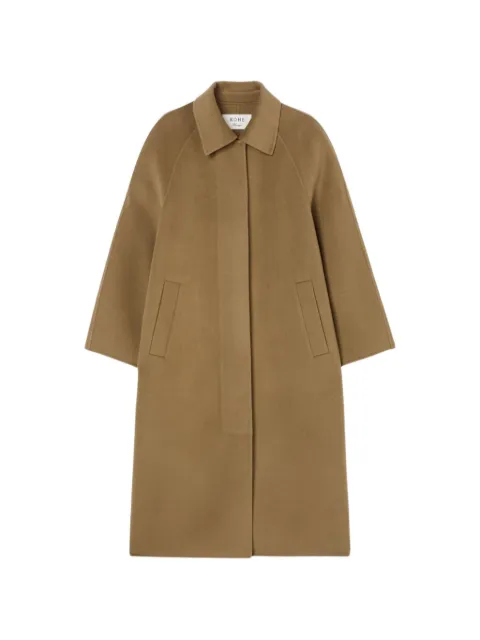 Róhe raglan-sleeve concealed-fastening coat Neutrals 82010017