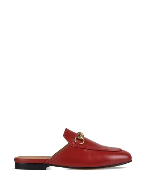 Gucci Princetown Horsebit leather pumps Red 423513C9D00