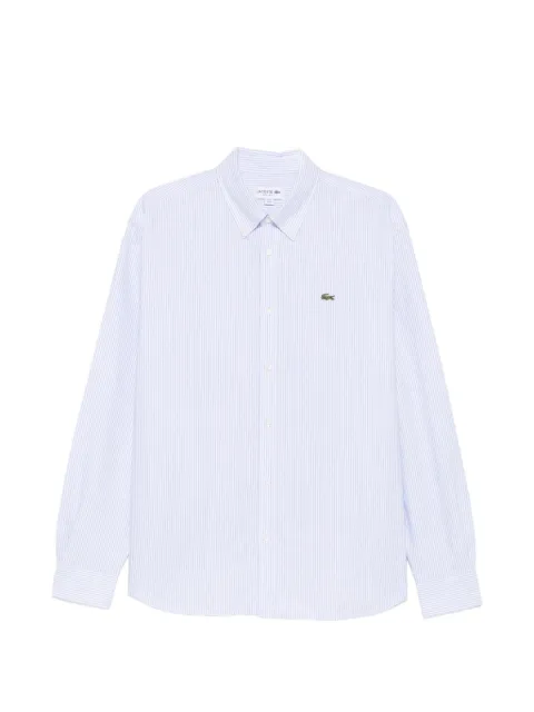 Lacoste vertical-stripe logo-patch shirt Blue CH8726631HC2