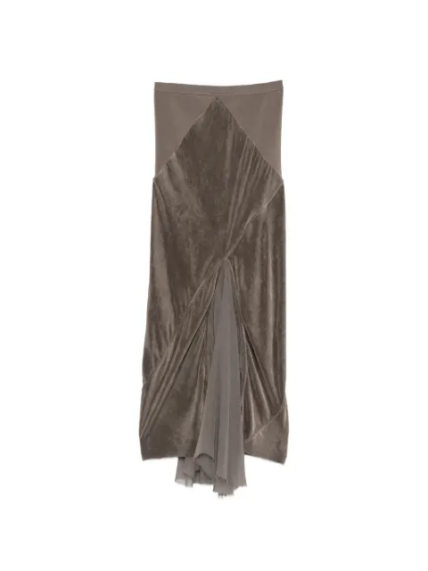 Rick Owens panelled midi skirt Grey RP02F5373JSVVS