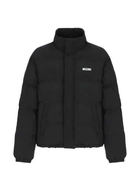 Moschino logo-print padded jacket Black 062352261555