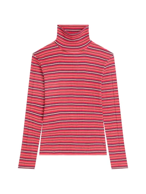 DRIES VAN NOTEN ribbed cotton turtleneck T-shirt Red 2620111274622