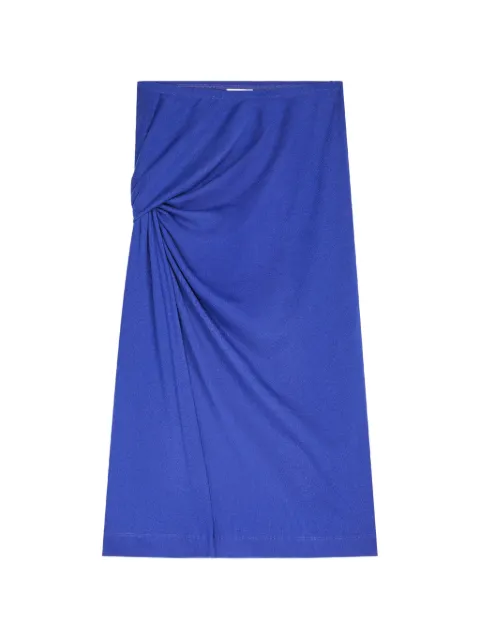 DRIES VAN NOTEN draped jersey skirt Blue 2620111194603