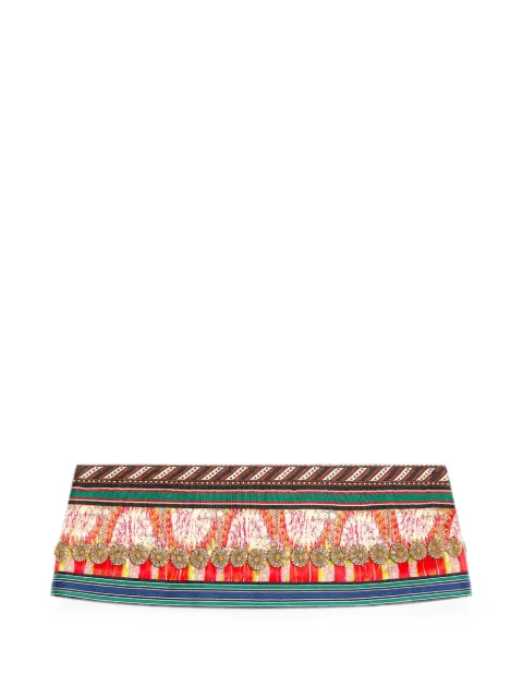 DRIES VAN NOTEN embroidered belt Blue 2620106084449