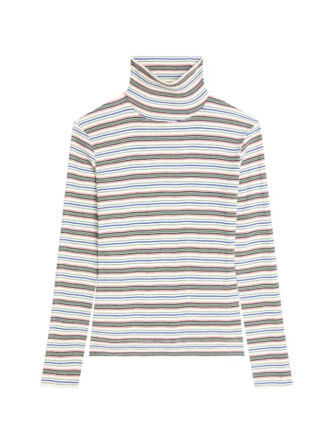 DRIES VAN NOTEN ribbed cotton turtleneck T-shirt Neutrals 2620111274622