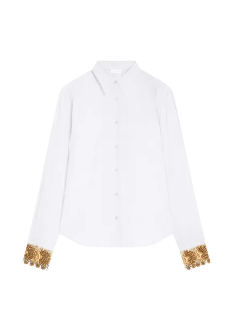 DRIES VAN NOTEN embroidered cotton poplin shirt White 2620107414445