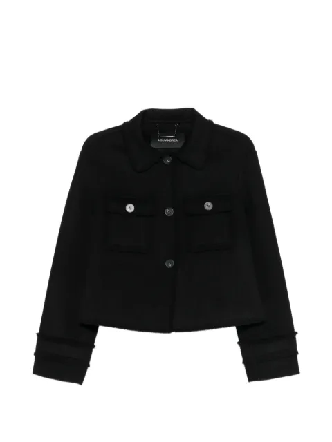 LOU ANDREA button-up cropped jacket Black JTW575