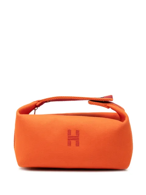 Hermès Pre-Owned 2010-2026 Small Toile Bride A Brac Case vanity bag Orange S0NVCF4P5ZLAPO7X