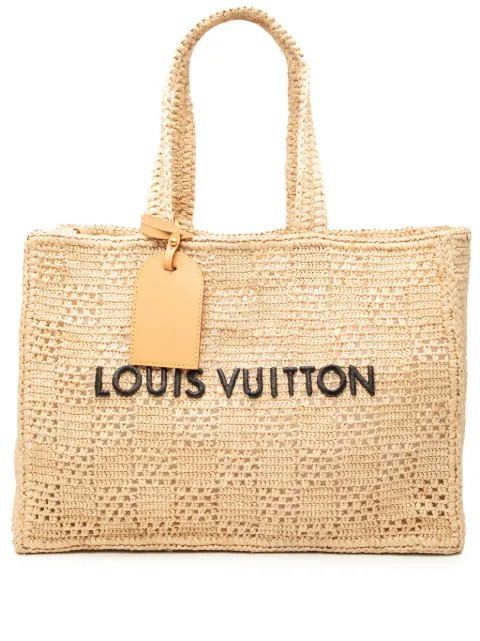 Louis Vuitton Pre-Owned 2021-2026 Damier Raffia Summer Shopper MM tote bag Neutrals YFDE7KQTLTY16RRG