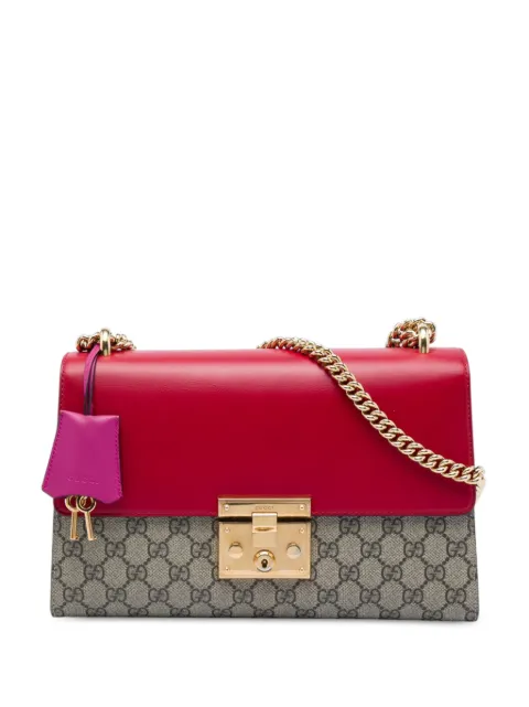 Gucci Pre-Owned 2016-2026 Medium GG Supreme Padlock shoulder bag Neutrals W7KDG62BX9MD51KS