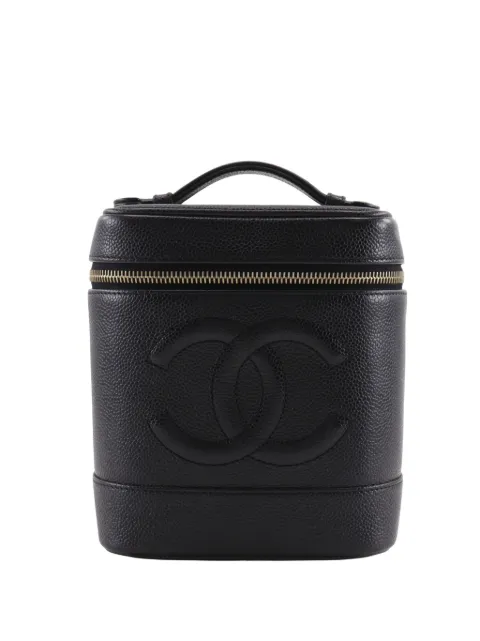 CHANEL Pre-Owned 2002-2003 CC Caviar vanity bag Black YFHFPG2SDWKM1HGZ