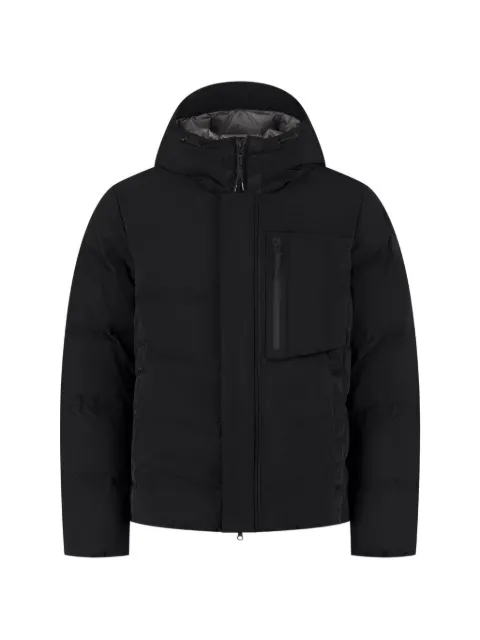 Parajumpers logo-patch hooded jacket Black 26WMPMJKSS010