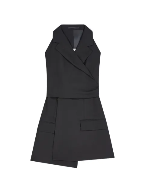 DRIES VAN NOTEN backless wool twill top Black 2620106044265
