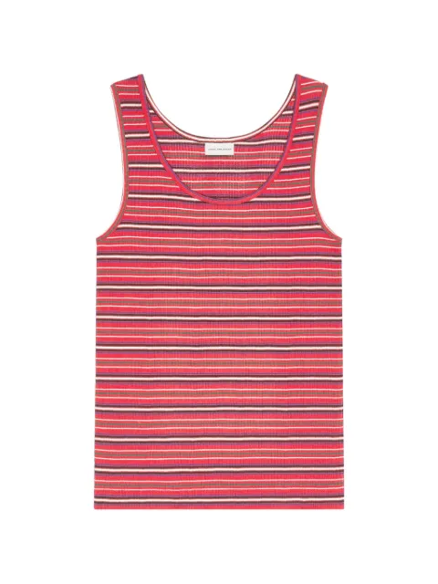 DRIES VAN NOTEN ribbed cotton tank top Red 2620111254622