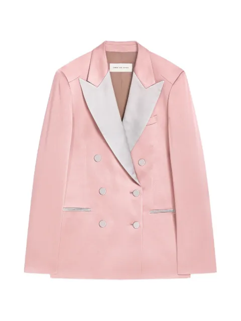DRIES VAN NOTEN double breasted tuxedo blazer Pink 2620104144072