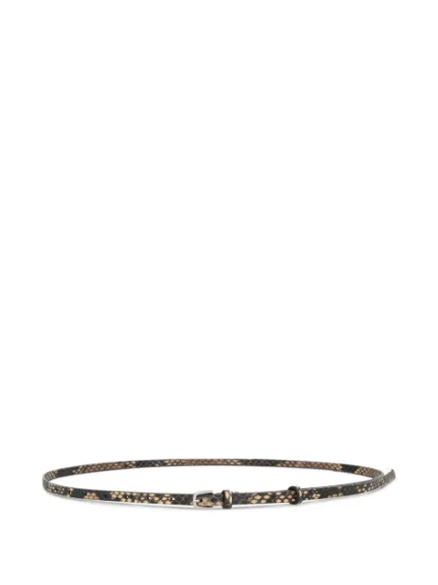 DRIES VAN NOTEN printed leather belt Brown 2620214000305