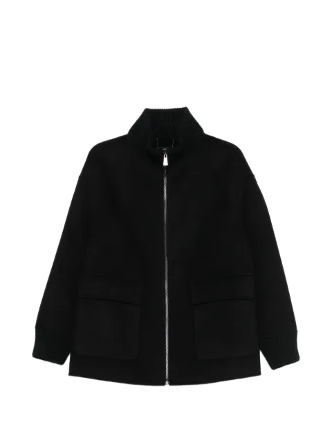 LOU ANDREA high-neck zip-up jacket Black JT25149