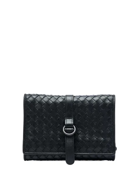 Bottega Veneta Pre-Owned 2012-2026 Nappa Intrecciato Jewelry Roll Black M005Z93CLPXY4C40
