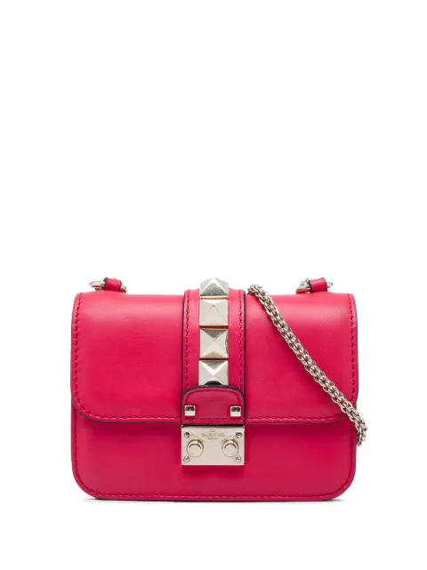 Valentino Garavani Pre-Owned 2000-2017 Mini Leather Rockstud Glam Lock crossbody bag Pink LTKV6BZSDOQNQ9K0