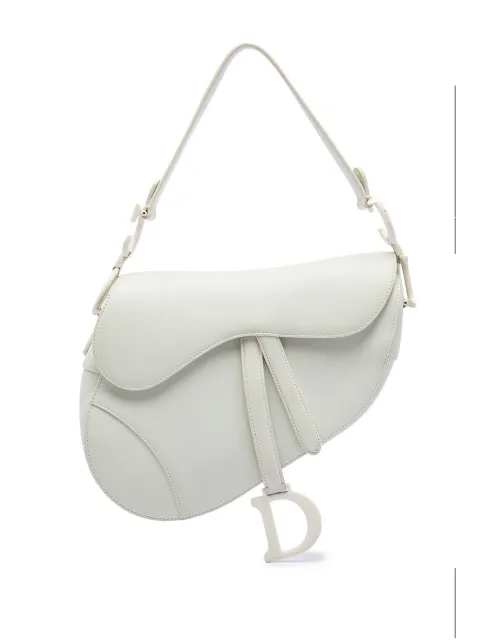Christian Dior Pre-Owned 2019 Grained Calfskin Saddle Bag shoulder bag White LK6J0MPKV7WFDE1M