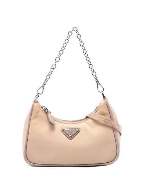 Prada Pre-Owned 2013-2026 Mini Tessuto Re Edition 2005 satchel Neutrals LGX2UCRKPHNEV35V