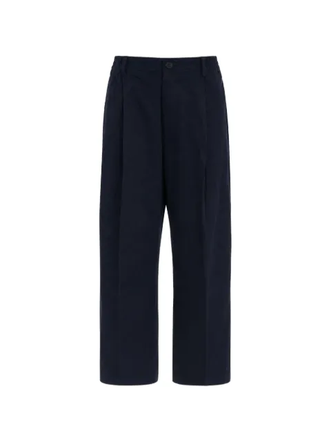 Studio Nicholson Shires pleated elasticated-waist trousers Blue SHIRESNM1558