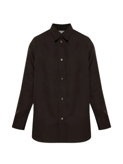 Studio Nicholson long-sleeve button-down shirt Brown ROUENSNW1733COFFEE