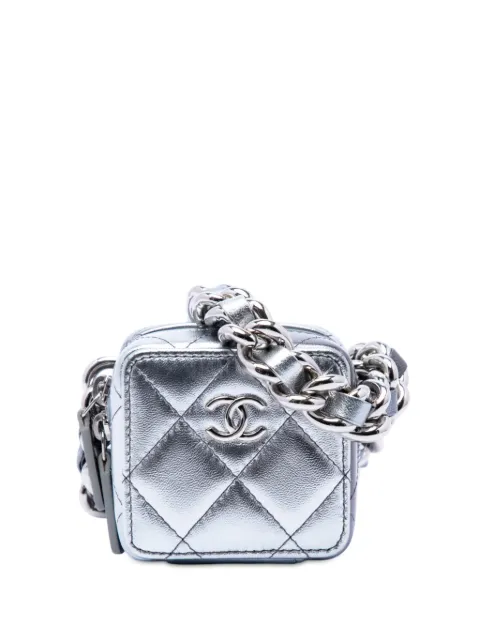 CHANEL Pre-Owned 2021 Metallic Lambskin Coco Punk Cube Bag crossbody bag Silver JSAZ0ZFELG6F47IO
