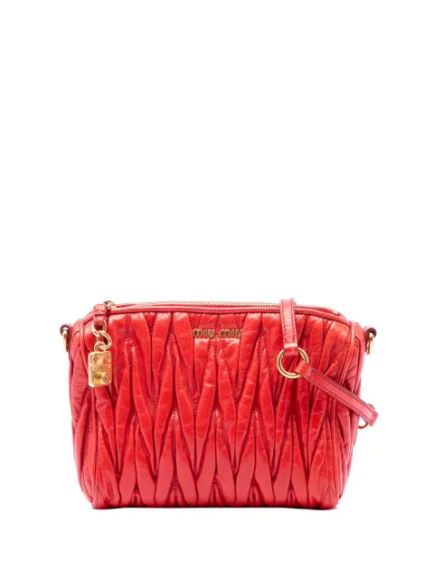 Miu Miu Pre-Owned 2010-2026 Matelasse Leather shoulder bag Red G0693LP8NHUWFPJZ
