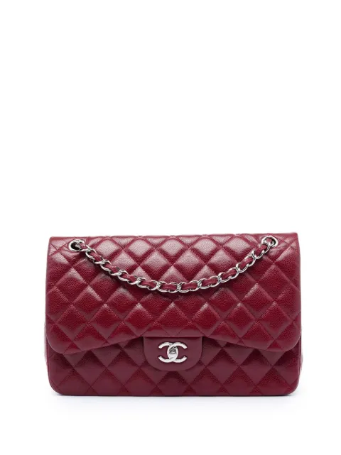 CHANEL Pre-Owned 2010-2011 Jumbo Classic Caviar Double Flap shoulder bag Red 9HQ6GZH33Q46JZ6Y