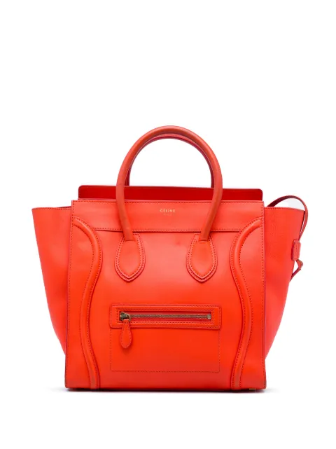 Celine Pre-Owned 2012 Mini Smooth Calfskin Luggage tote bag Orange 8AO0UDYWZ6ZMM6T6
