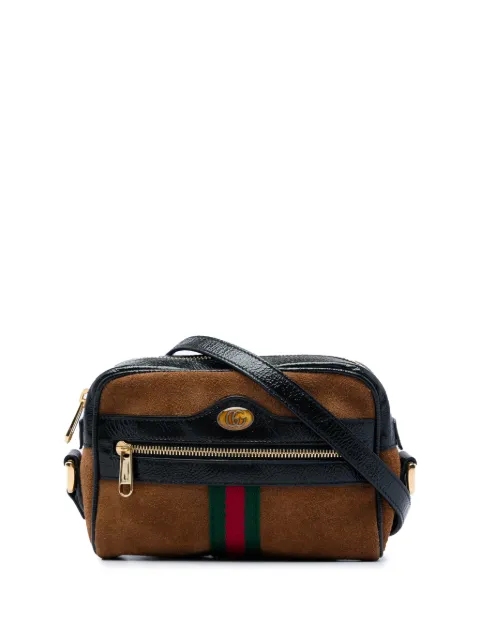Gucci Pre-Owned 2016-2026 Mini Suede Web Ophidia crossbody bag Brown 7WK0HI52DKIZOF4B