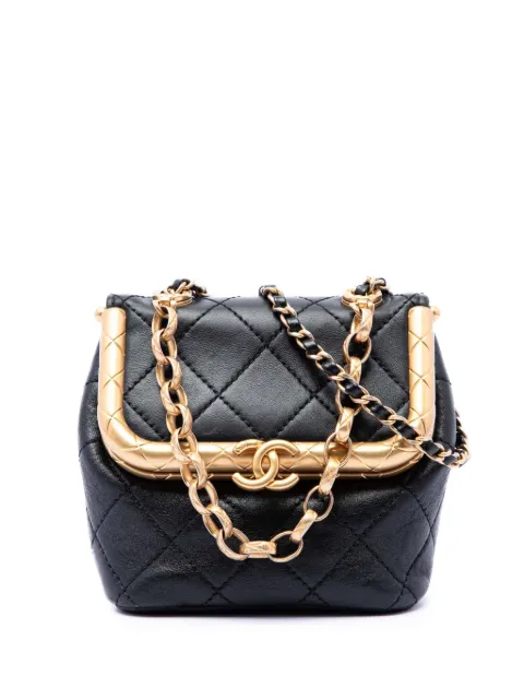 CHANEL Pre-Owned 2020 Micro Quilted Lambskin My Crush Bag satchel Black 0ZJAUN2CE89CV4OW
