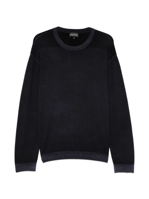 Emporio Armani crew-neck virgin-wool sweater Blue EM006263AF29805