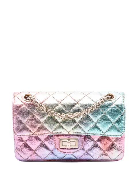 CHANEL Pre-Owned 2020 Mini Quilted Crinkled Goatskin Rainbow Reissue 2.55 Single Flap 224 shoulder bag Multicolour SGUK2UU52R4HY1ZI
