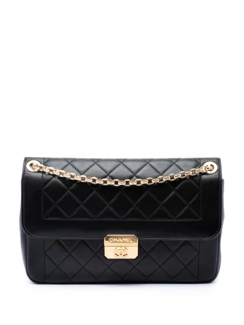 CHANEL Pre-Owned 2014 Large Lambskin Chic With Me Flap crossbody bag Black D5PHKOTPI8O1QH3W