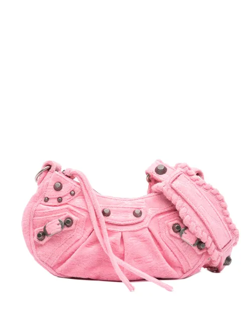 Balenciaga Pre-Owned 2010 Terry Cloth Motocross Le Cagole XS crossbody bag Pink 8EG27MGDH7EMR8QO