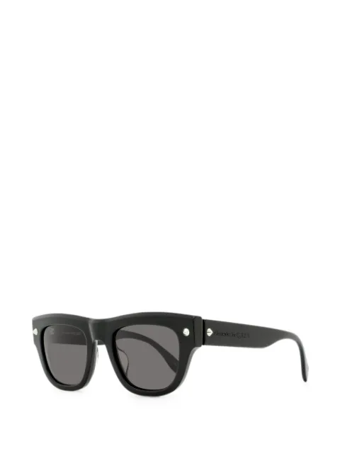 Alexander McQueen Eyewear spike-stud rectangle-frame sunglasses Black 30014620001