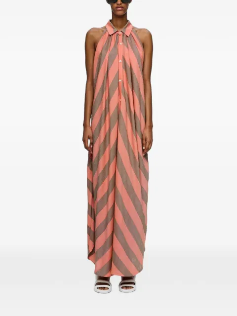 Marrakshi Life maxi The Halter striped dress Orange R26023