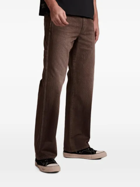 Seven pinstripe-pattern straight-leg trousers Brown 725006