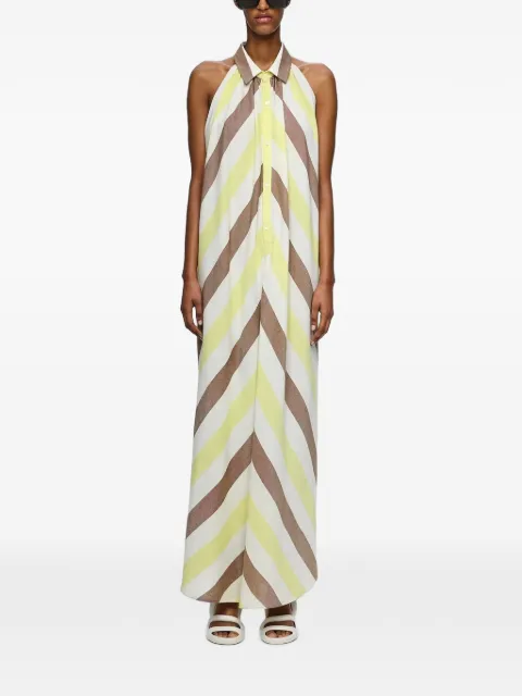 Marrakshi Life maxi The Halter striped dress Yellow R26024