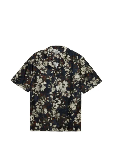 SIMKHAI Casper floral-print short-sleeve shirt Blue 4262155
