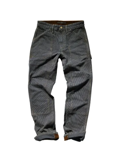Seven Sid stripe-pattern carpenter trousers Blue 702006