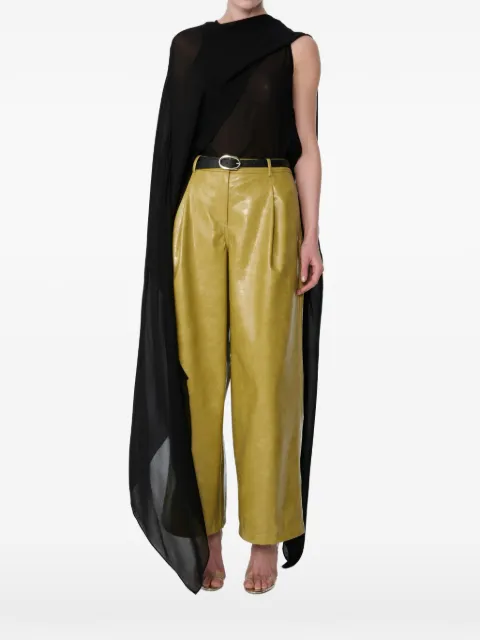 Toccin draped asymmetric-panel top Black TF6312T165